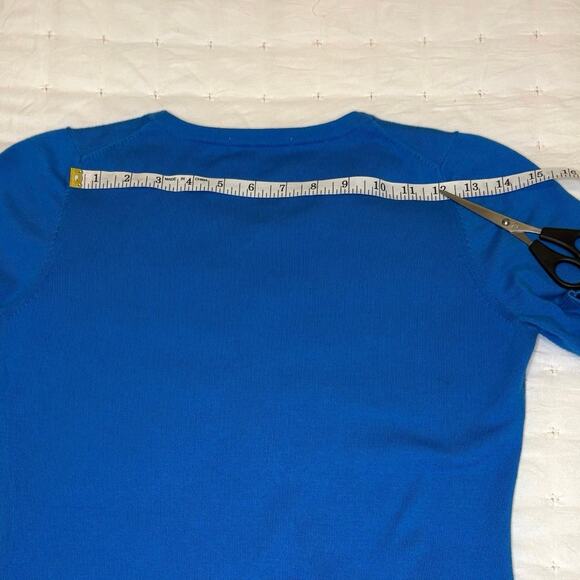 Boden Cardigan Sweater Women's 4 Royal Blue Cotton Classic - Picture 12 of 14